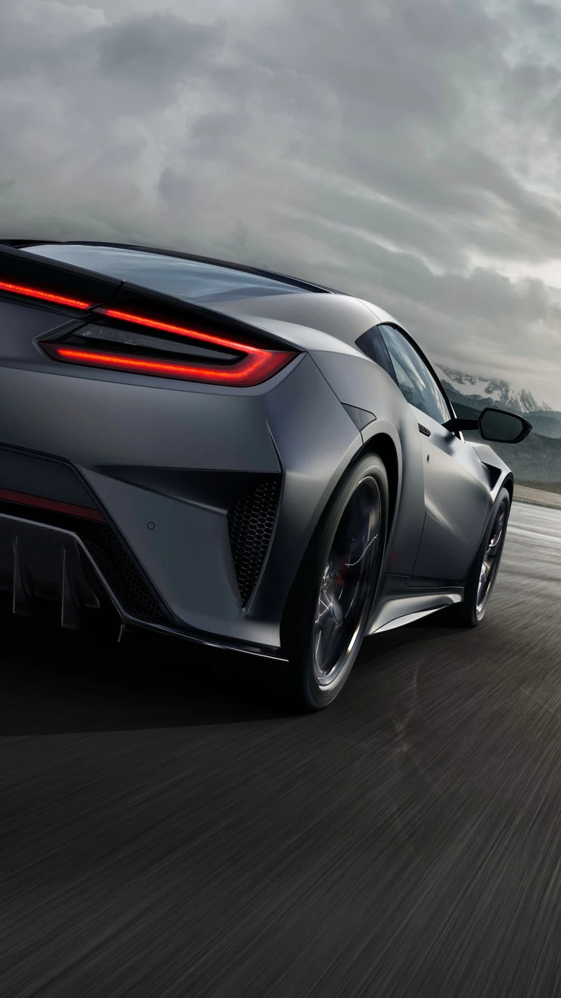Acura NSX Dynamic Rear View 4K Mobile Wallpaper