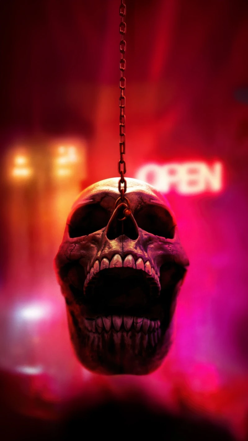 Neon Nightmare 4K Mobile Wallpaper