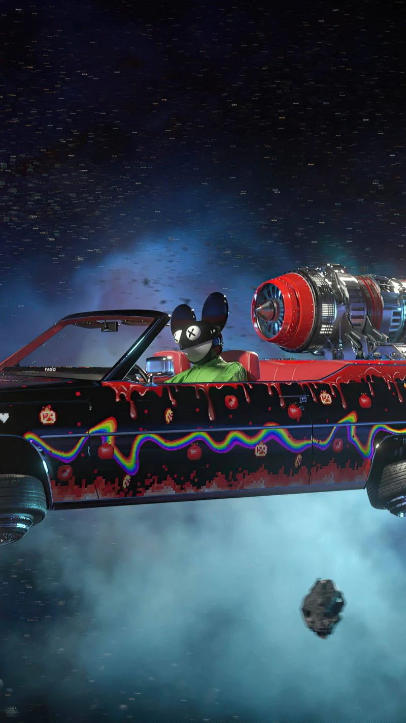 Deadmau5 Flying Car 4K Mobile Wallpaper