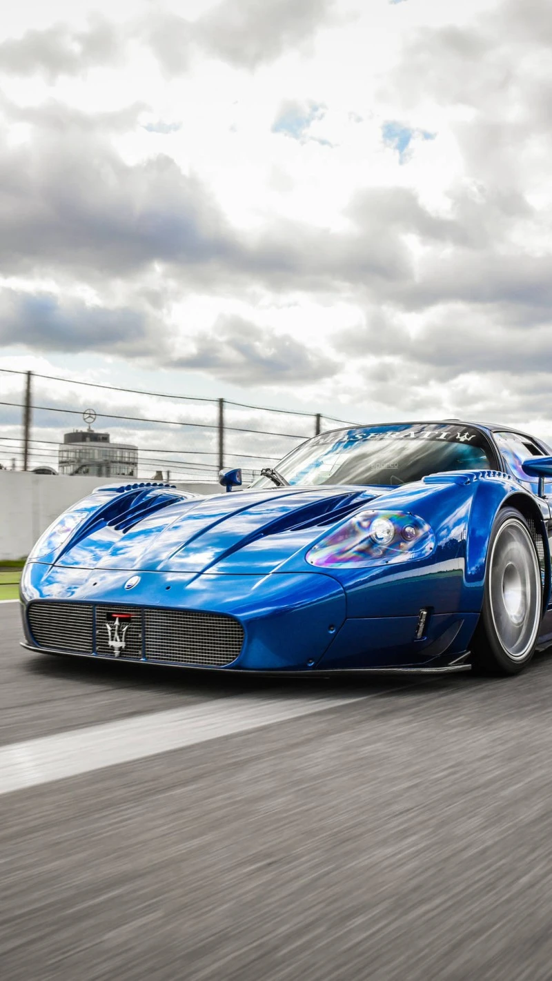 Maserati MC12 on the Track 4K Mobile Wallpaper