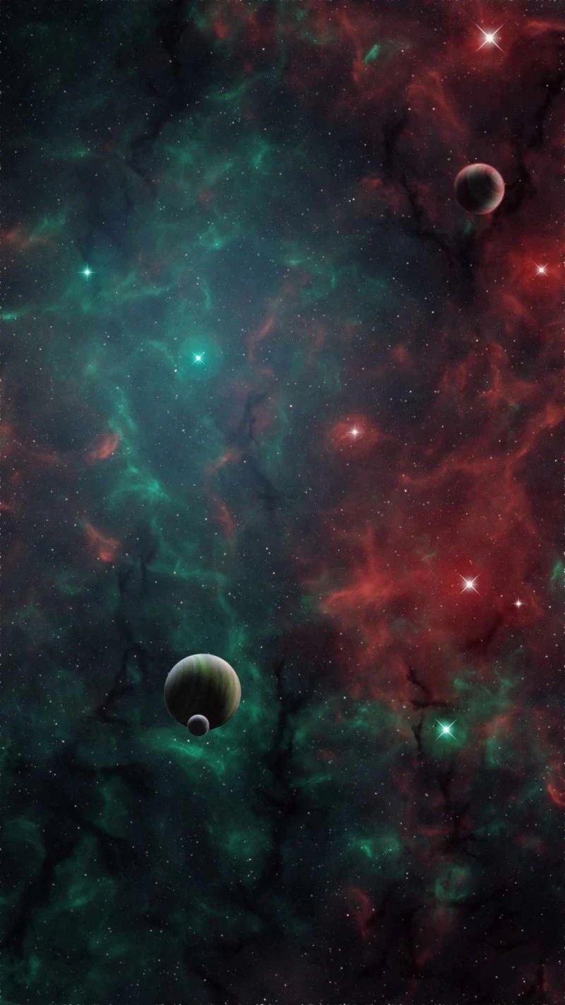 Twin Planets 4K Mobile Wallpaper