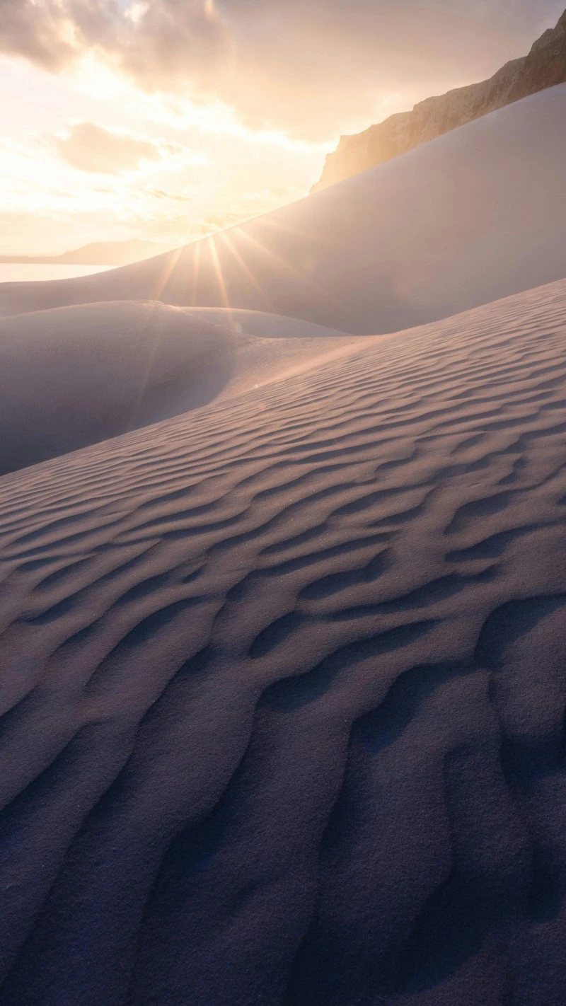 Dunes at Sunset 4K Mobile Wallpaper