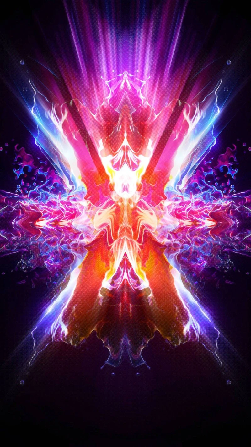 Symmetrical Energy Burst 4K Mobile Wallpaper