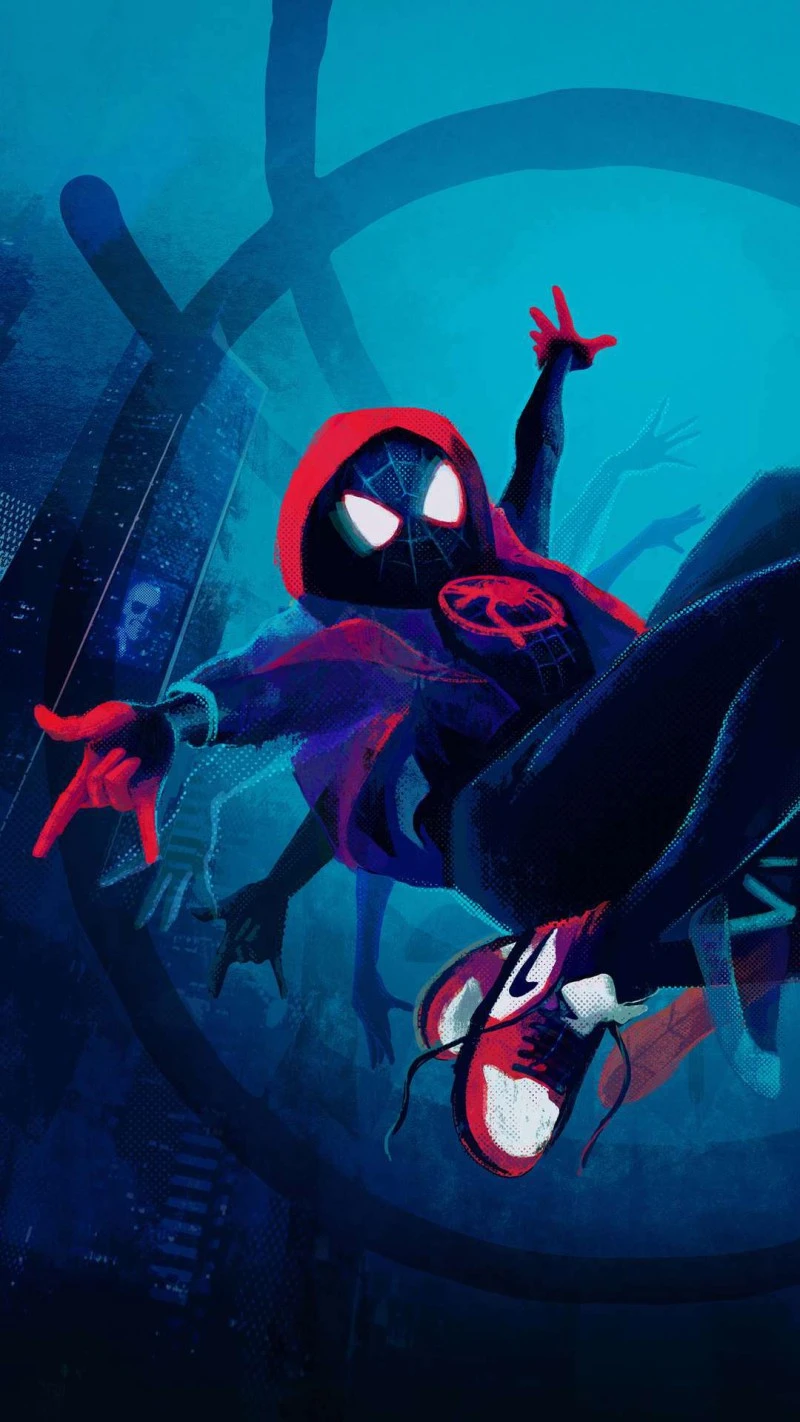 Into the Spider-Verse - Miles Morales in Action 4K Mobile Wallpaper