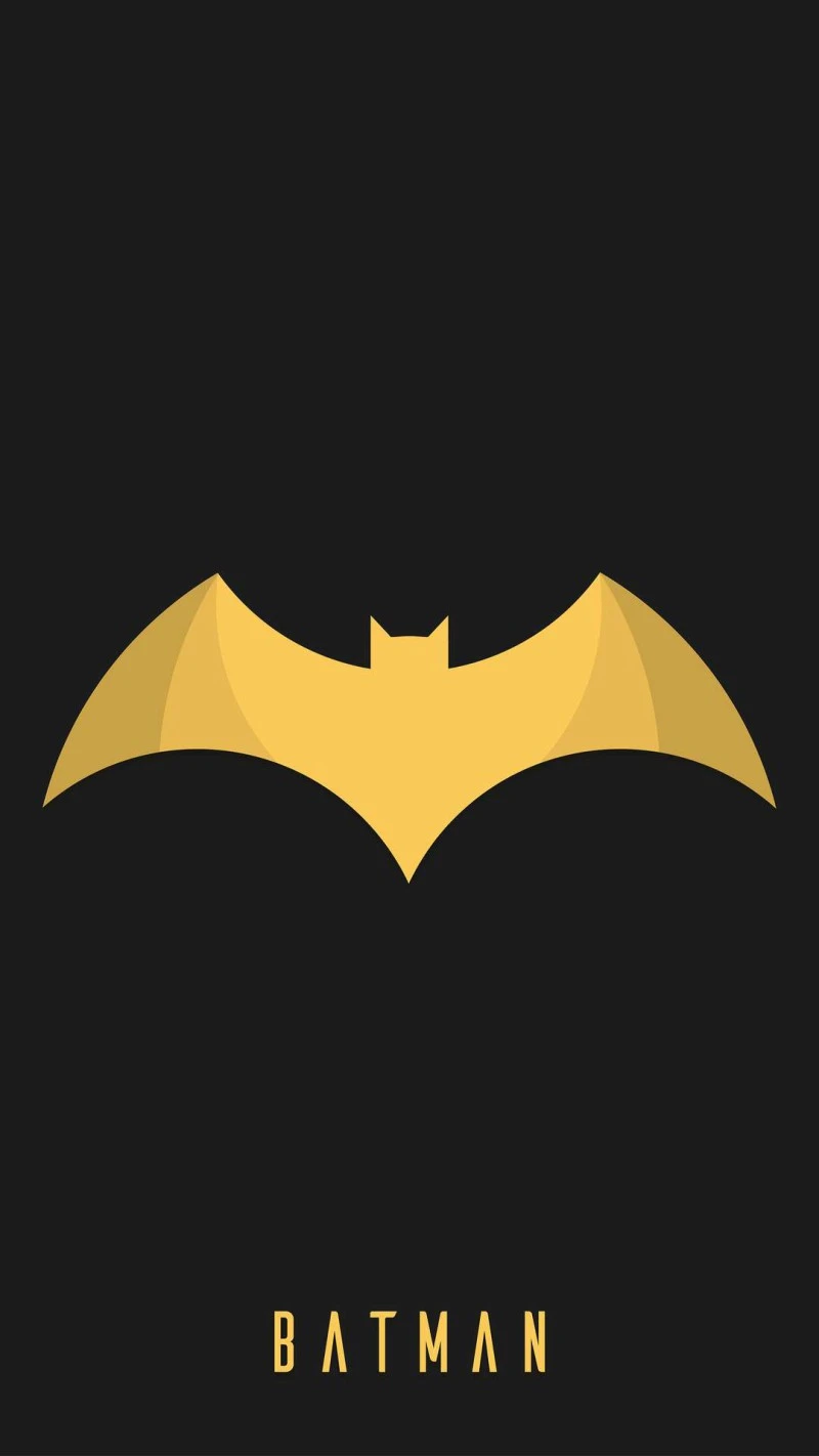 Minimalist Batman Logo 4K Mobile Wallpaper