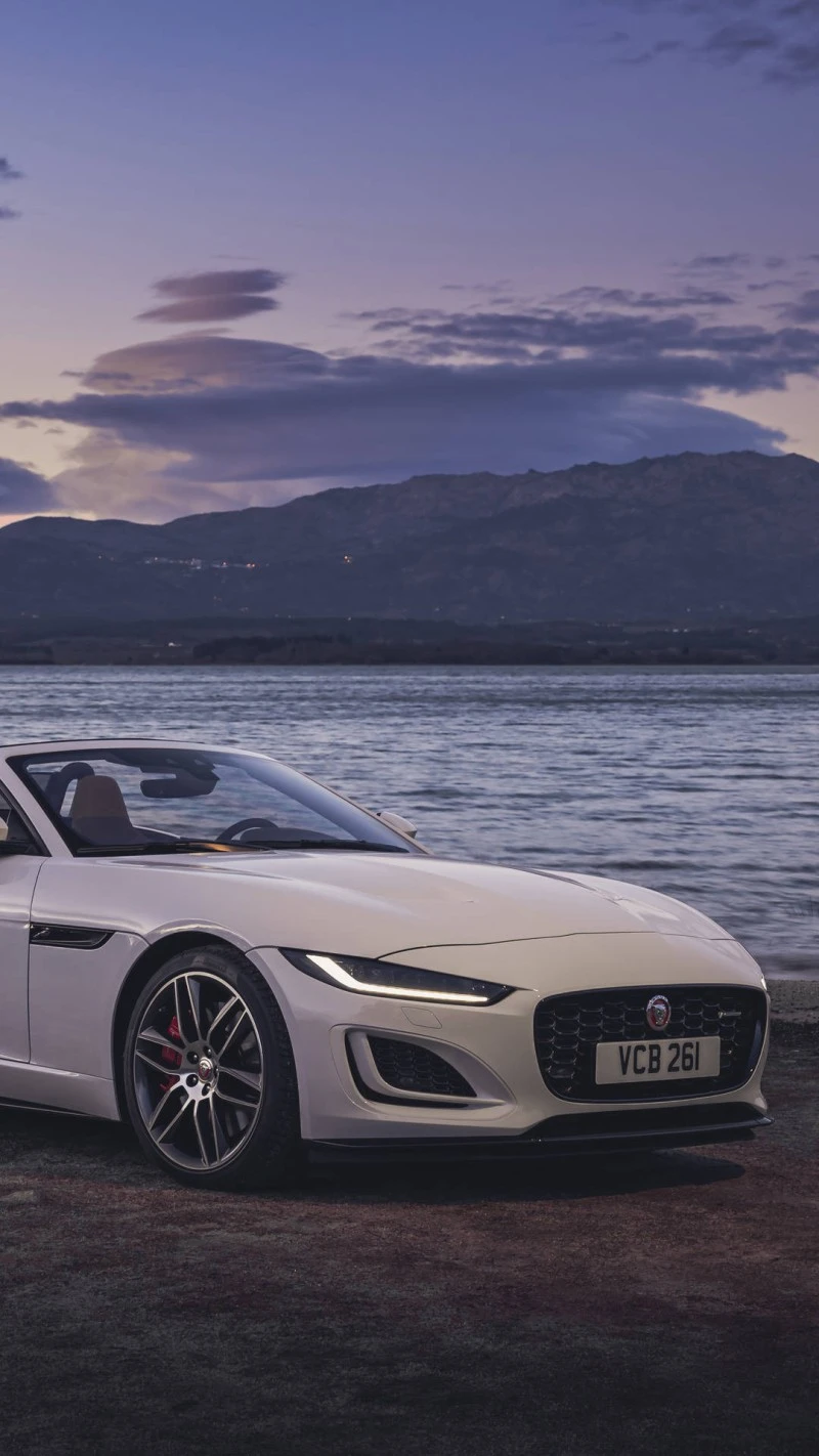 Jaguar F-Type Convertible: Open-Air Elegance 4K Mobile Wallpaper