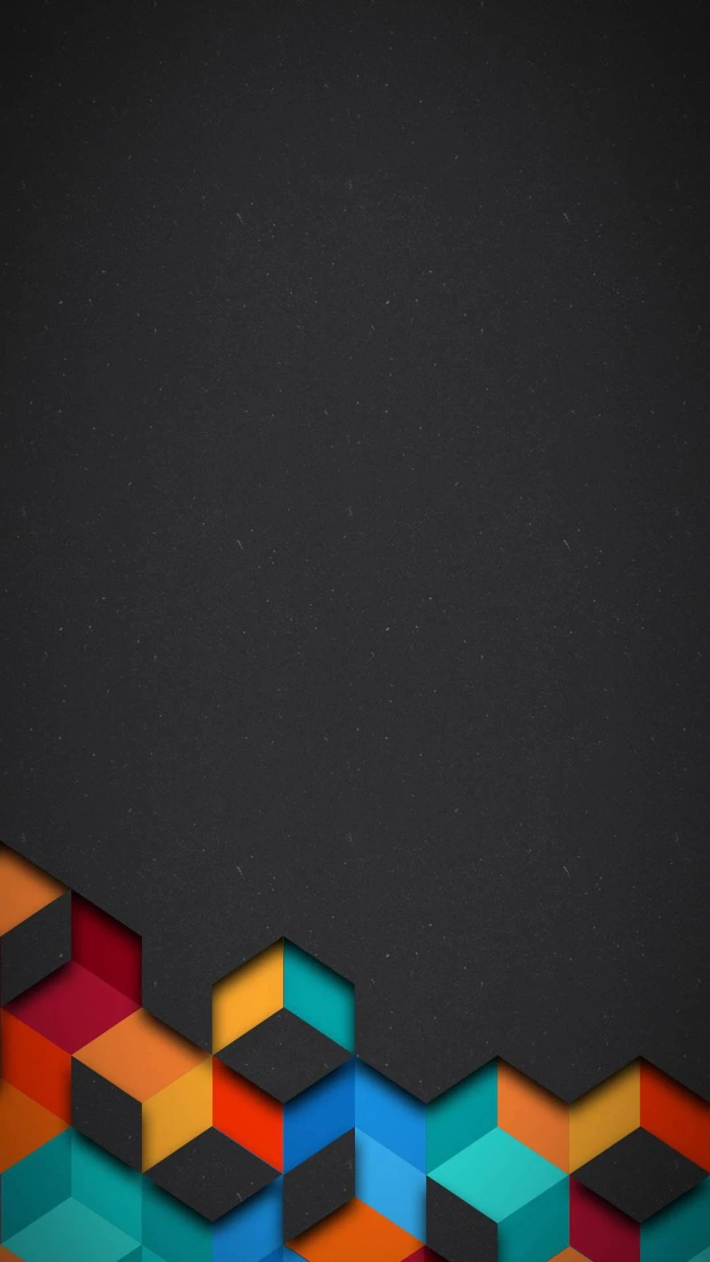 Geometric Color Blocks on Dark Background 4K Mobile Wallpaper