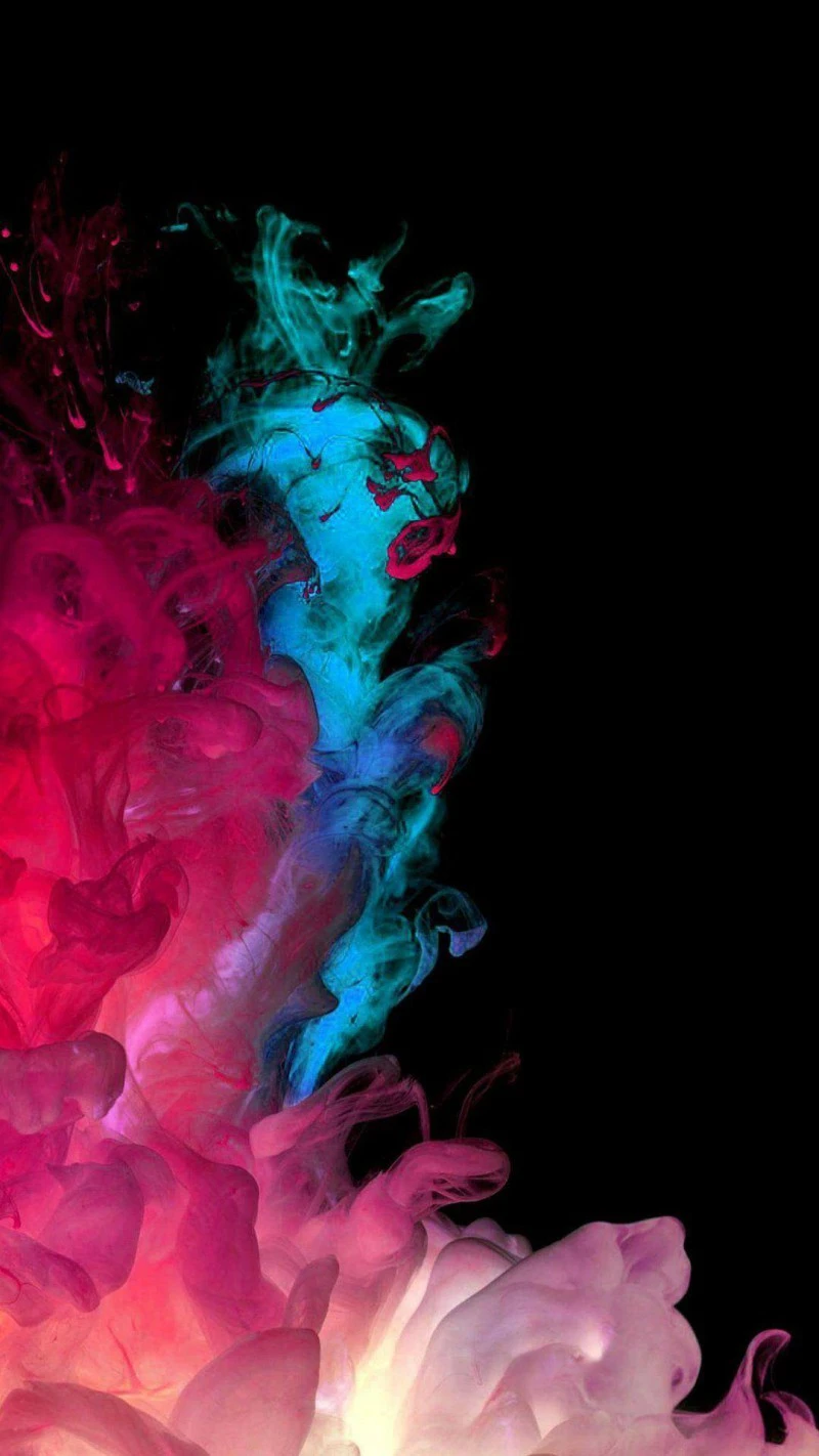 Vibrant Ink Swirl 4K Mobile Wallpaper