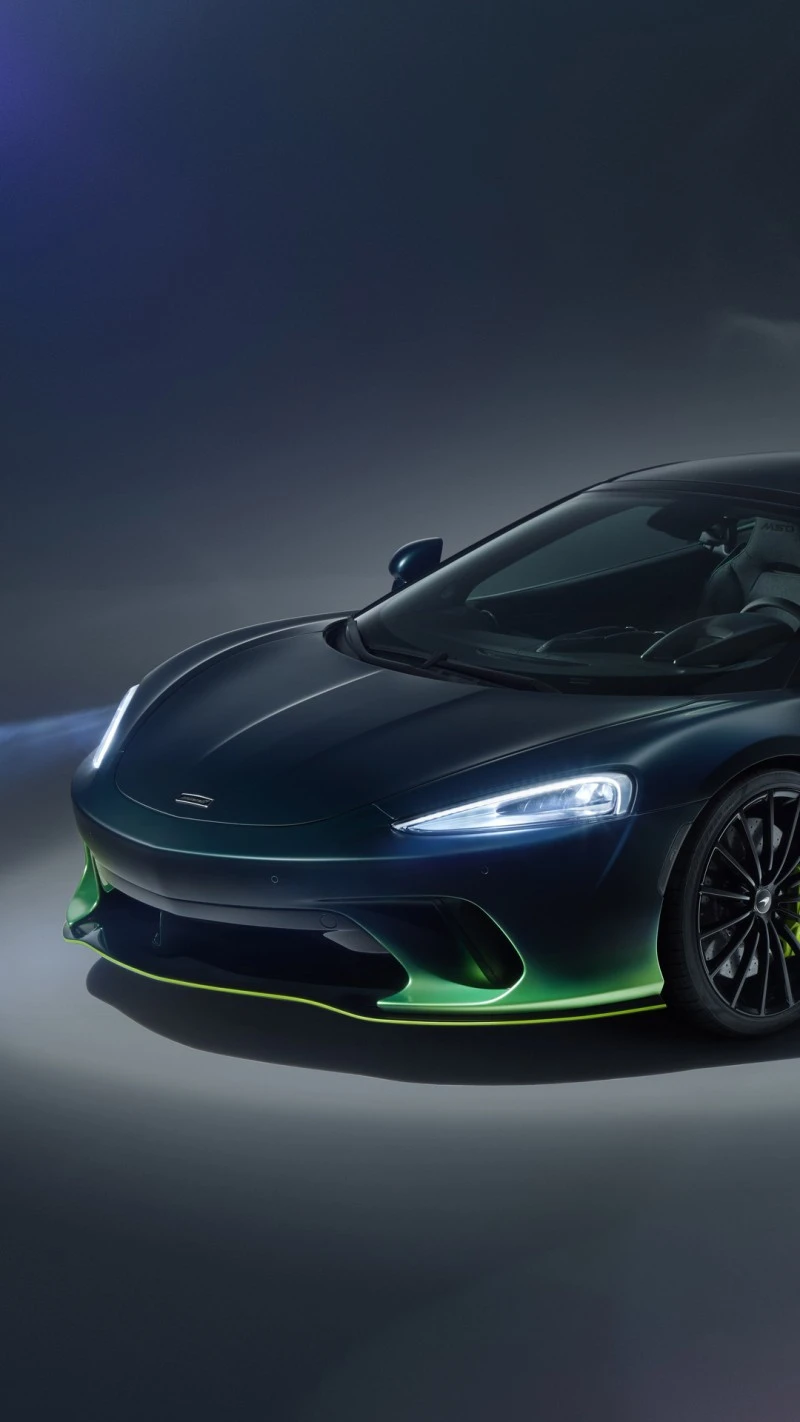 McLaren GT with Lime Green Accents 4K Mobile Wallpaper