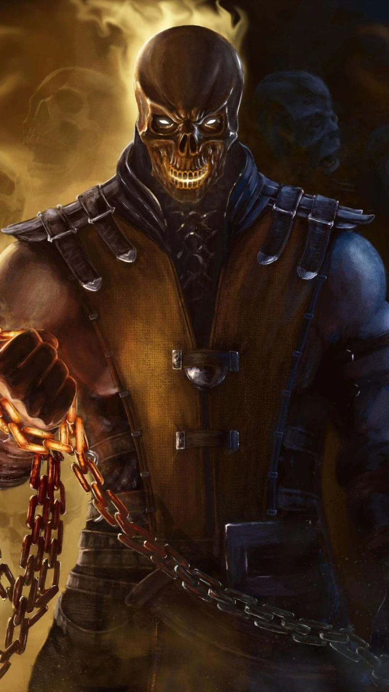 Mortal Kombat Sub-Zero 4K Mobile Wallpaper