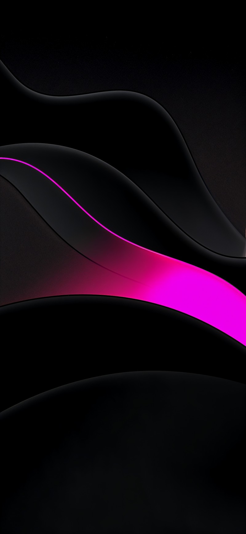 Vibrant Pink Neon Wave Dark Abstract Art Wallpaper 4K Ink Wallpaper