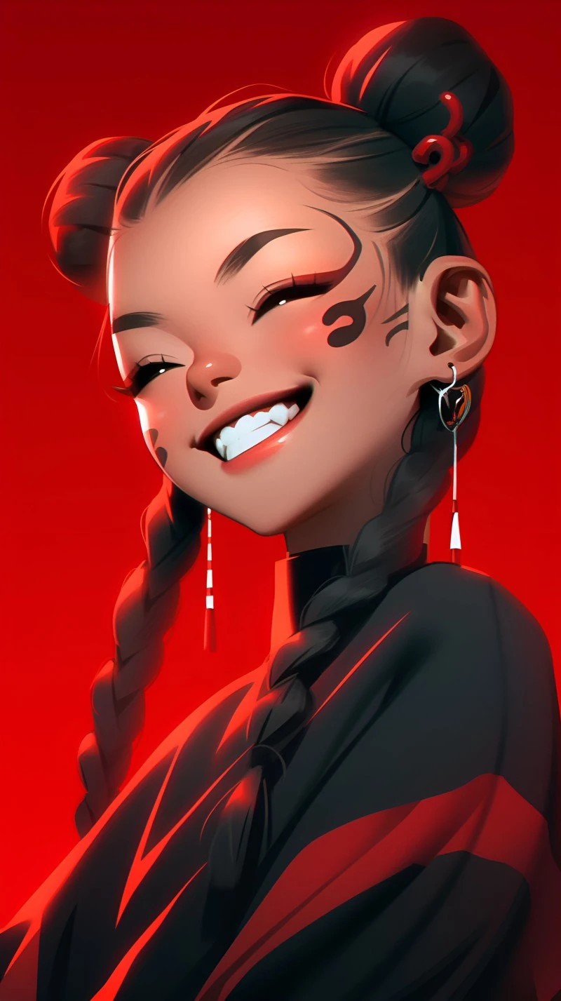 Crimson Smile 4K Mobile Wallpaper
