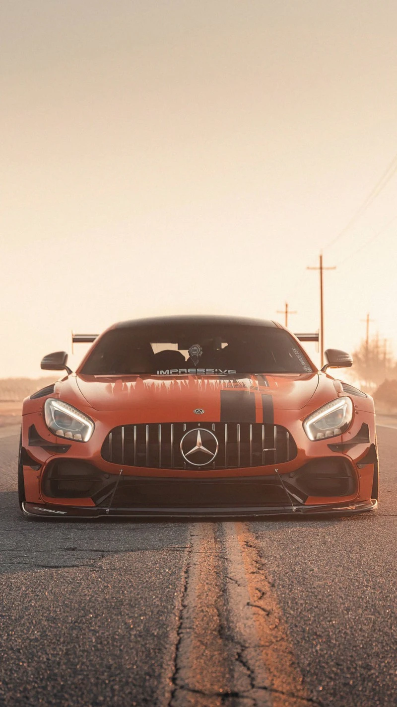 Tuned Mercedes-AMG GT at Sunset 4K Mobile Wallpaper