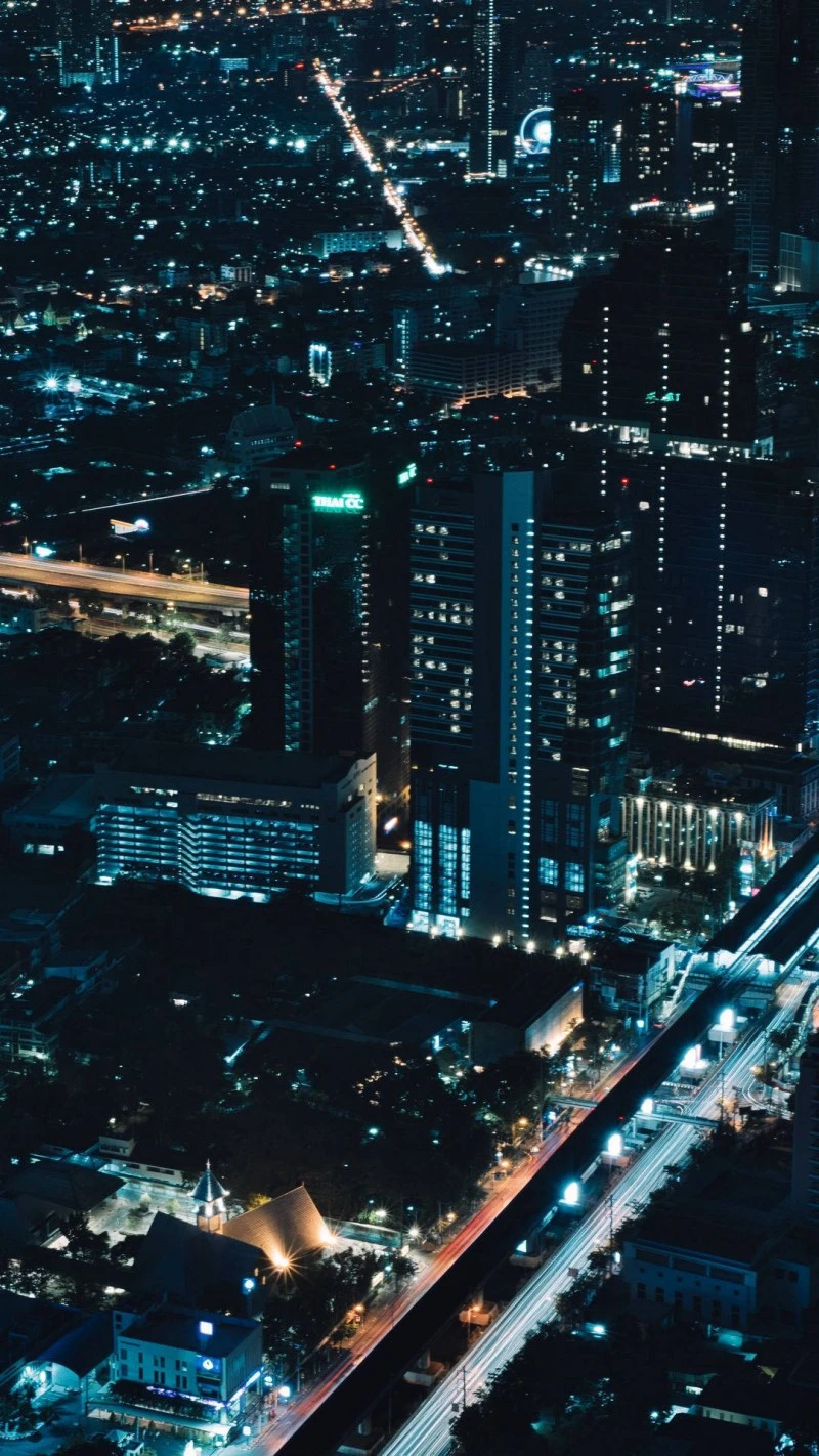 Bangkok After Dark 4K Mobile Wallpaper