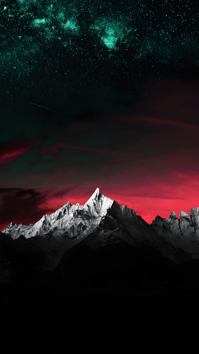 Breathtaking Starry Night Sky Mountain Landscape Wallpaper 4K Oc Wallpaper