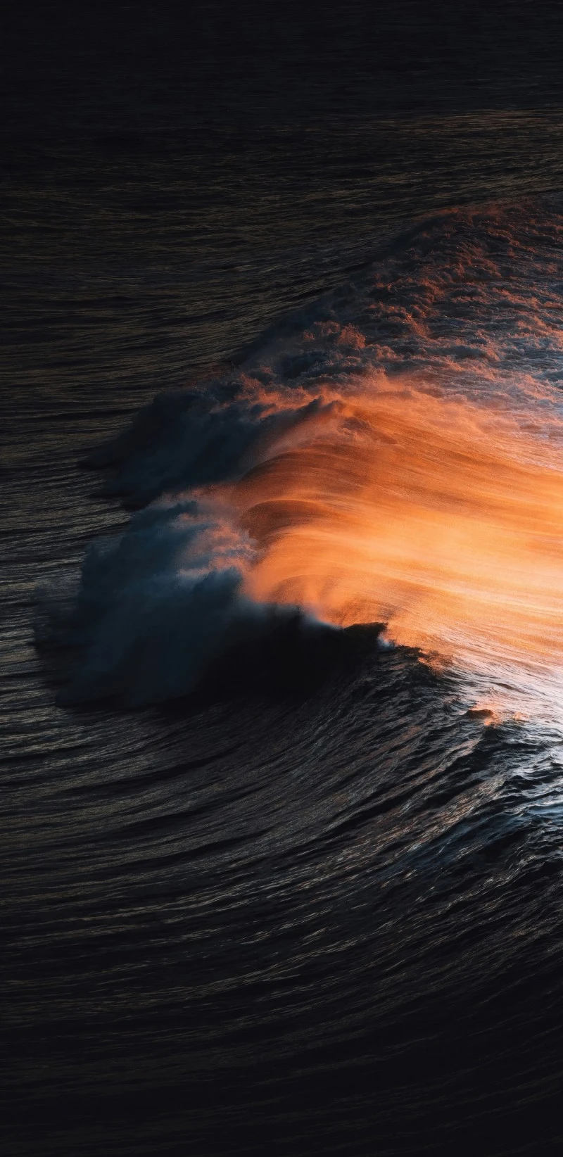Golden Hour Wave 4K Mobile Wallpaper