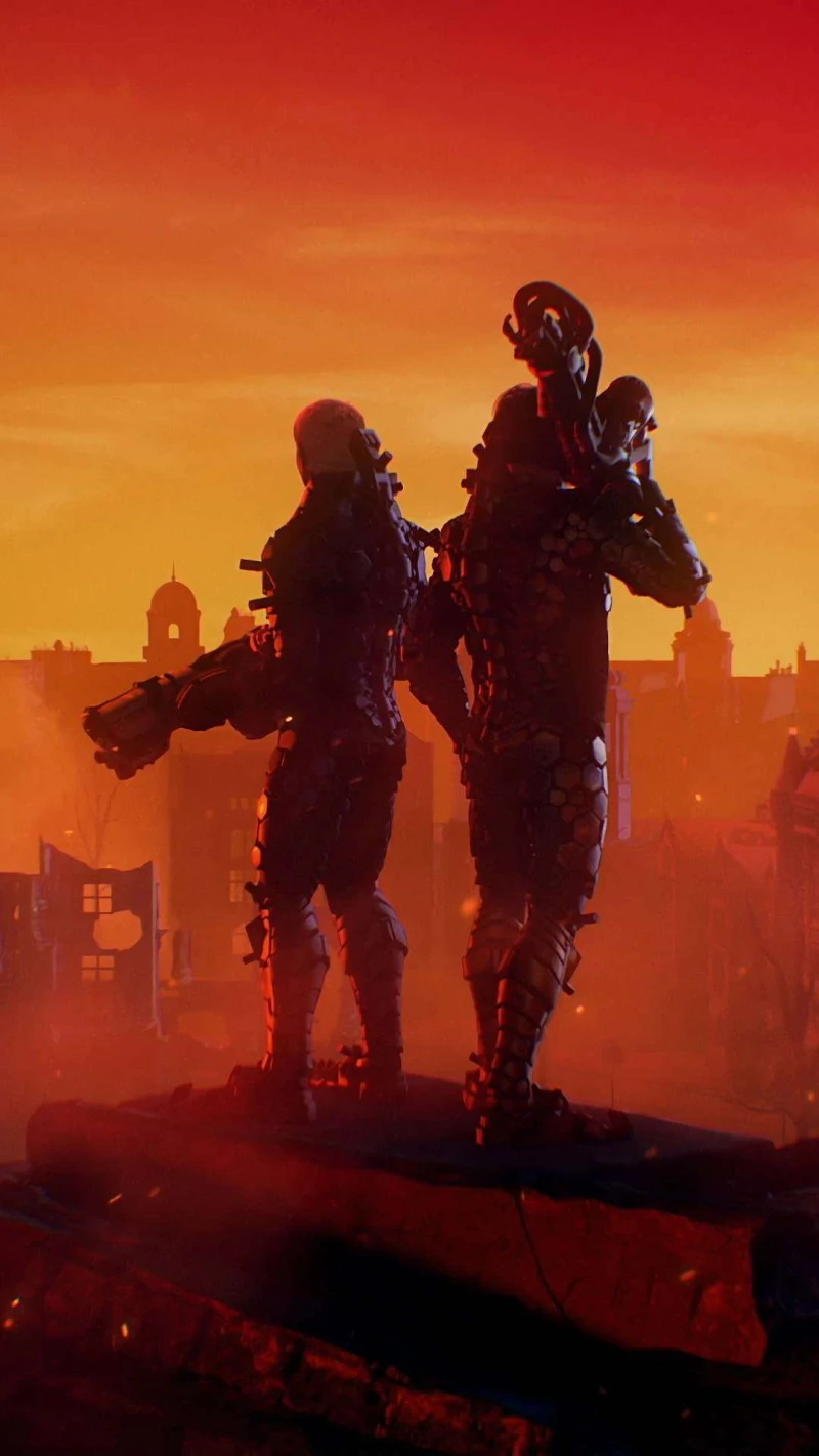 Post-Apocalyptic Duo 4K Mobile Wallpaper