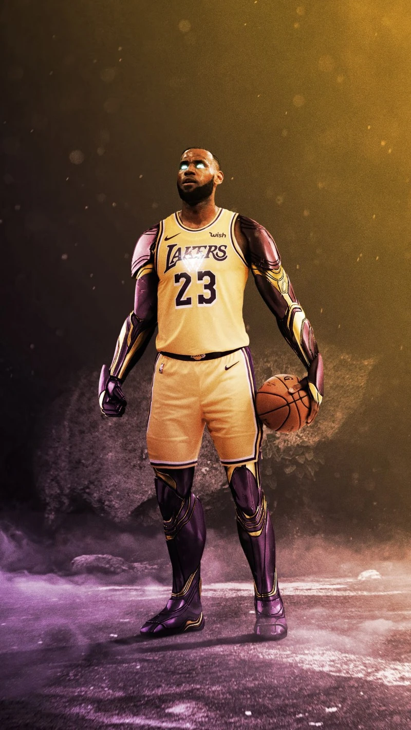 LeBron James: The Iron Man 4K Mobile Wallpaper