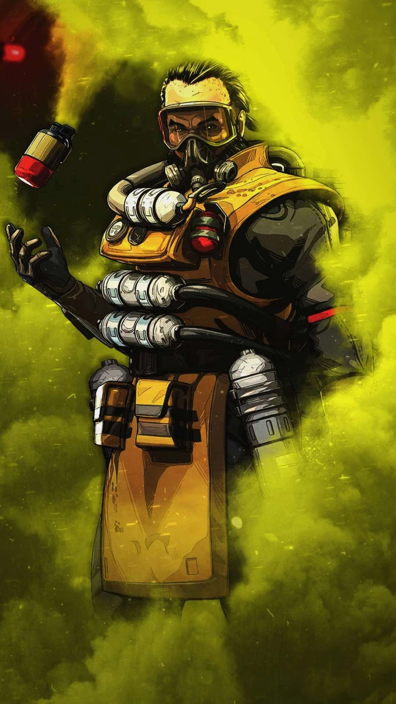 Apex Legends Caustic Fan Art 4K Mobile Wallpaper