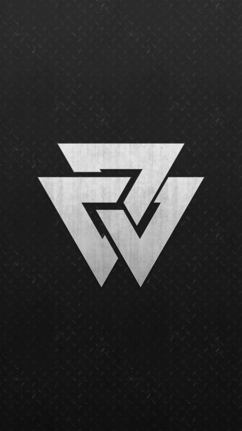 Triskele Symbol on Metal 4K Mobile Wallpaper