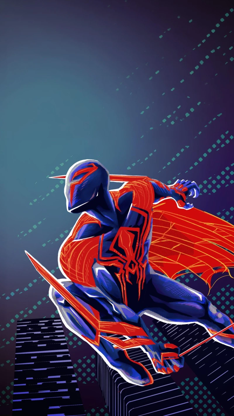 Spider-Man in the City 4K Mobile Wallpaper