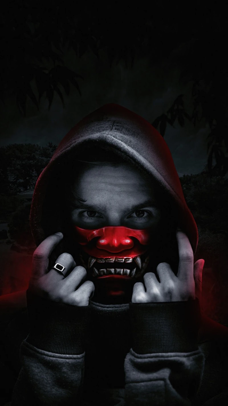 Oni Mask 4K Mobile Wallpaper