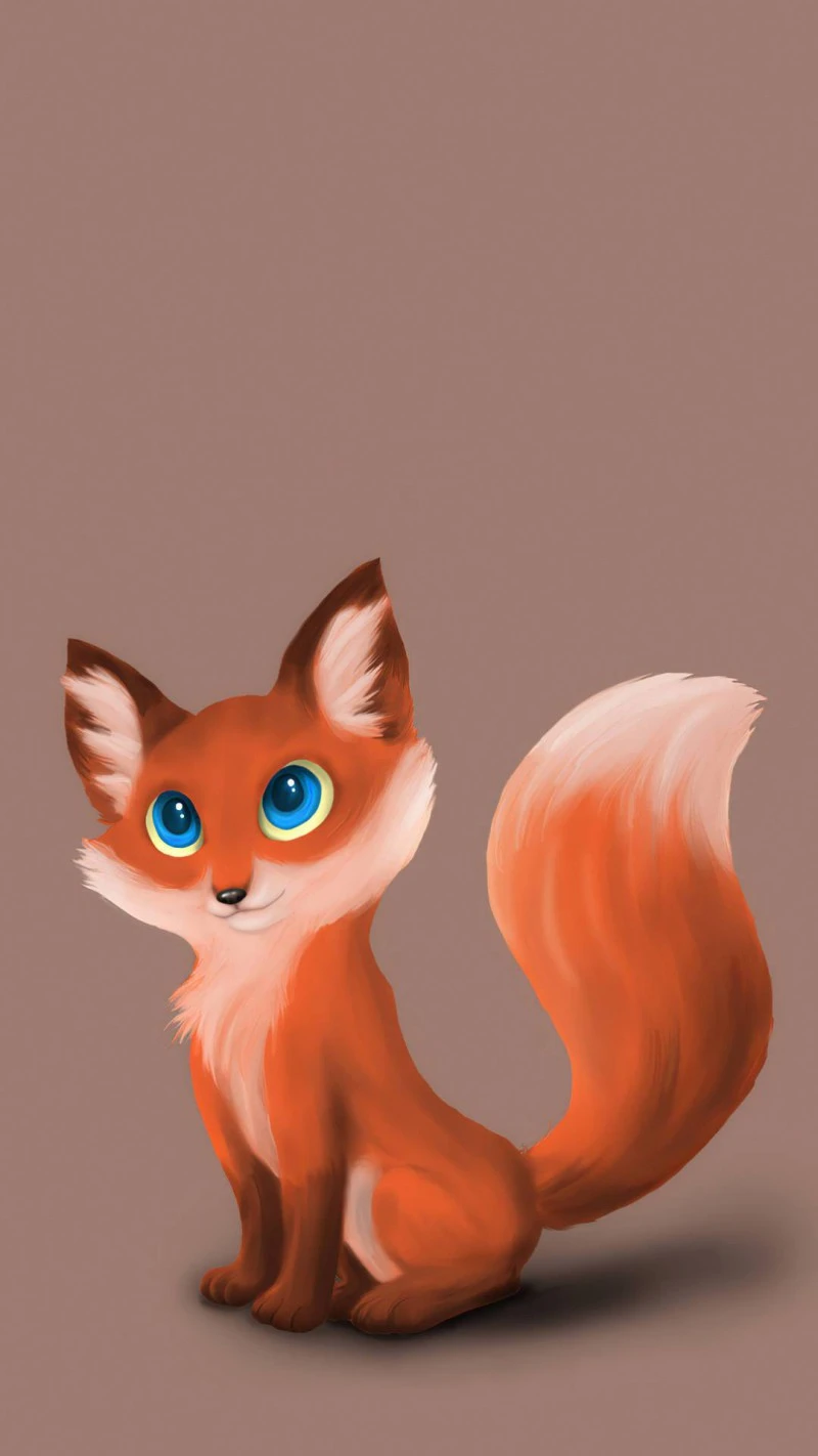 Cute Little Fox 4K Mobile Wallpaper