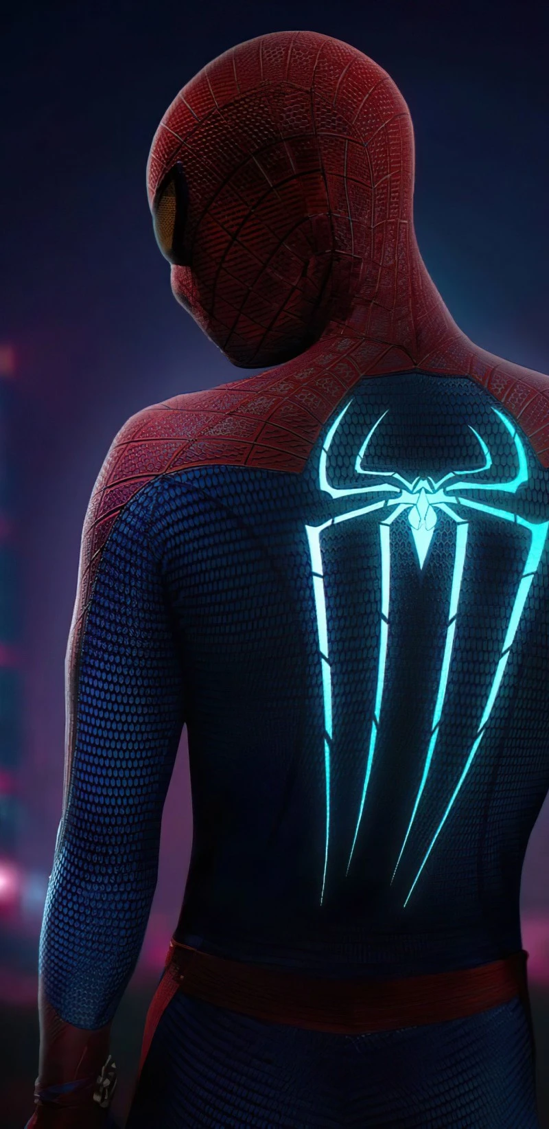 The Amazing Spider-Man: Glowing Symbol 4K Mobile Wallpaper