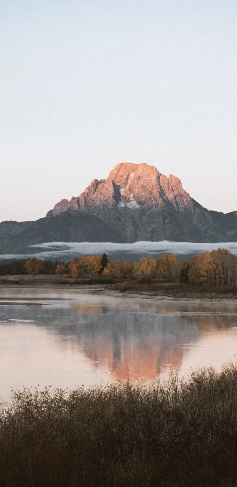 Mountain Reflection in Autumn 4K Mobile Wallpaper