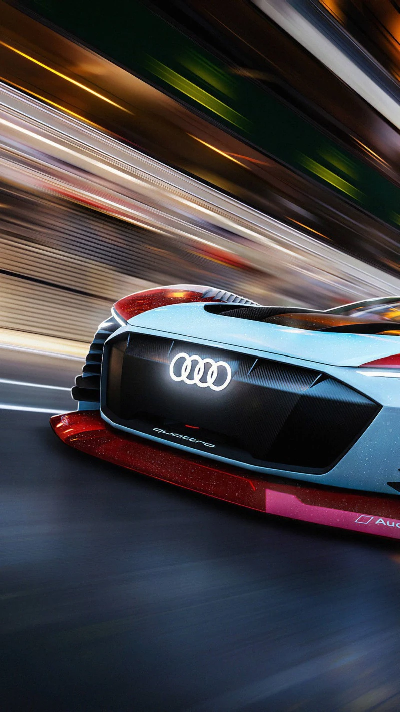 Audi e-tron GT in Motion 4K Mobile Wallpaper