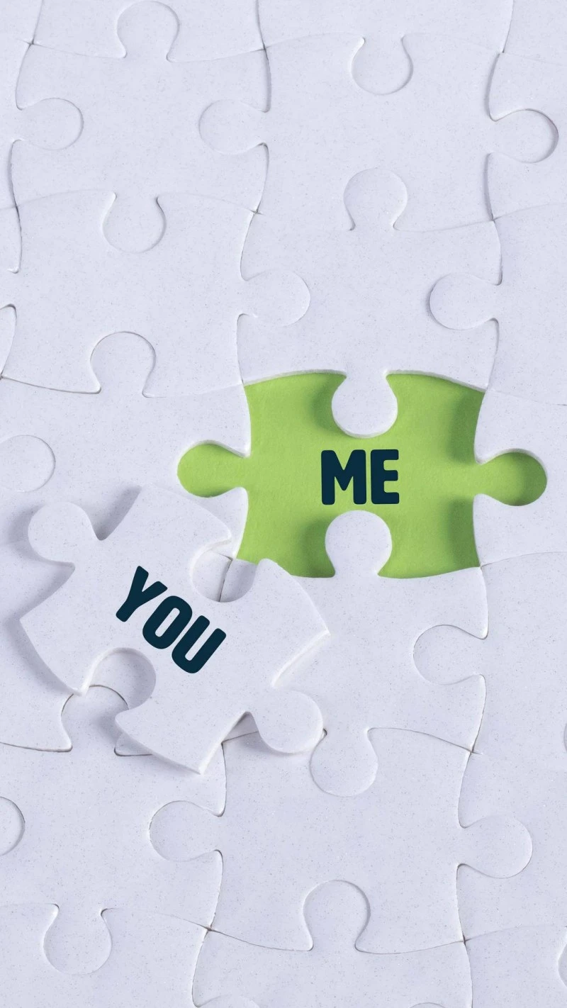Me and You Puzzle Pieces 4K Mobile Wallpaper