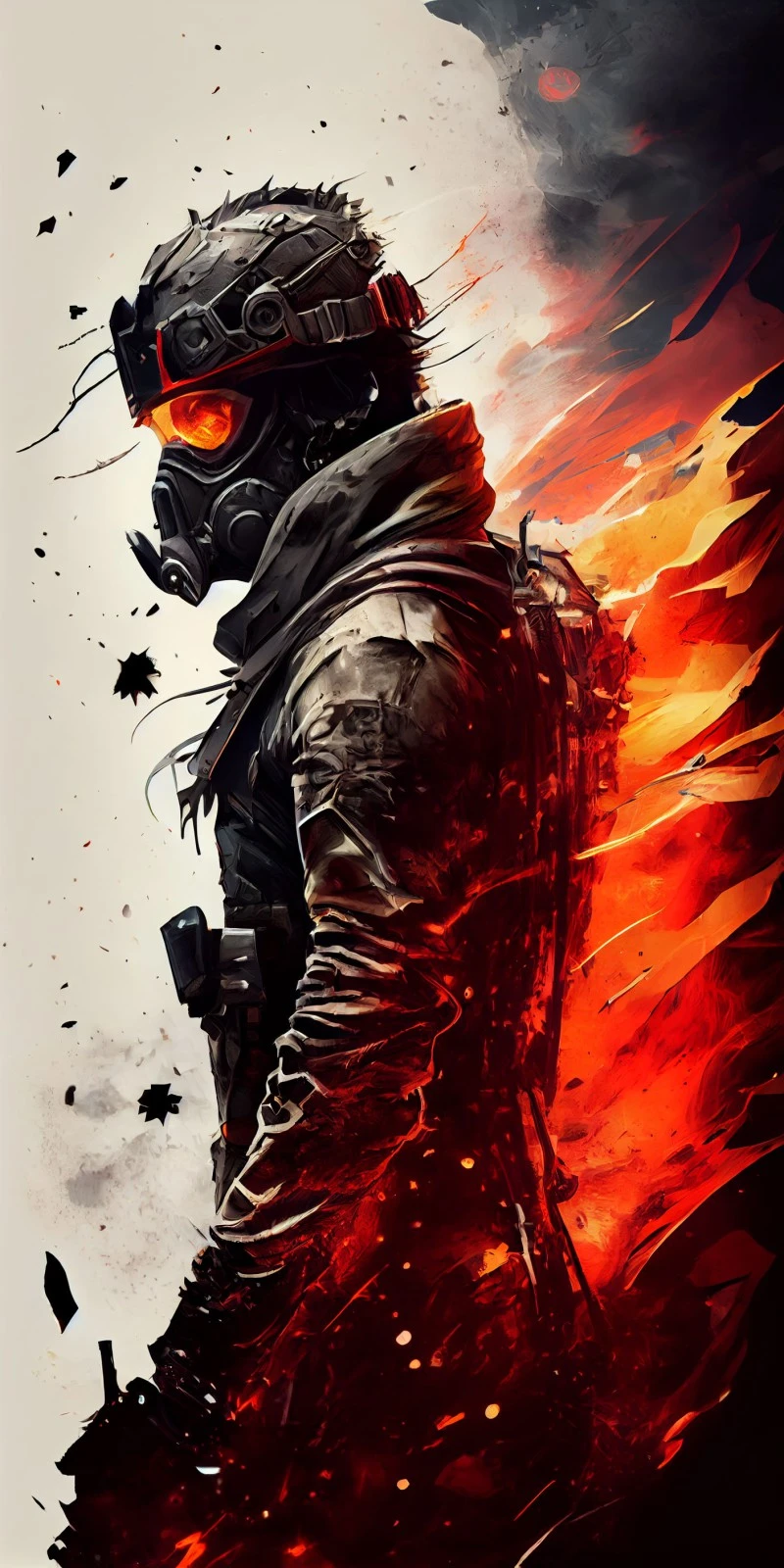 Fiery Combat Soldier 4K Mobile Wallpaper