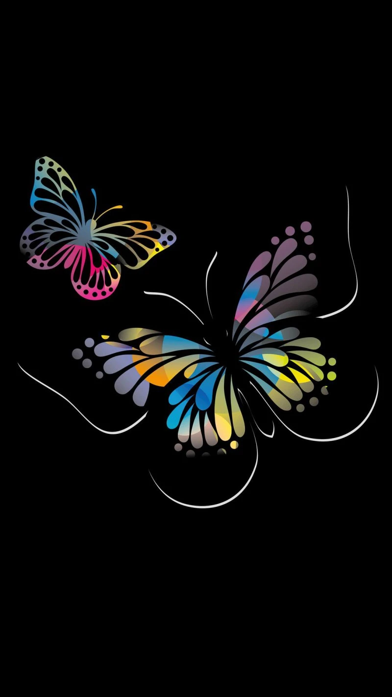 Colorful Butterflies 4K Mobile Wallpaper