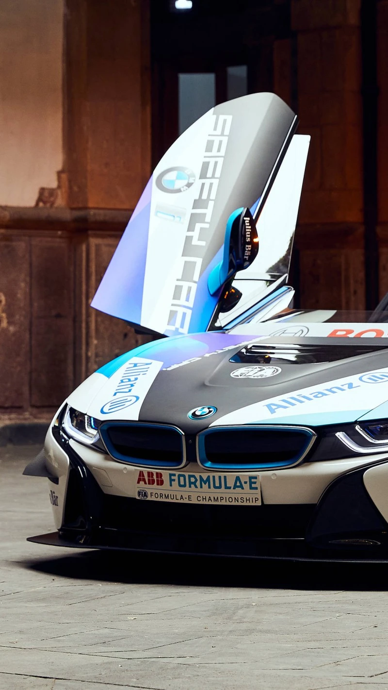 BMW i8 Formula E Race Car 4K Mobile Wallpaper