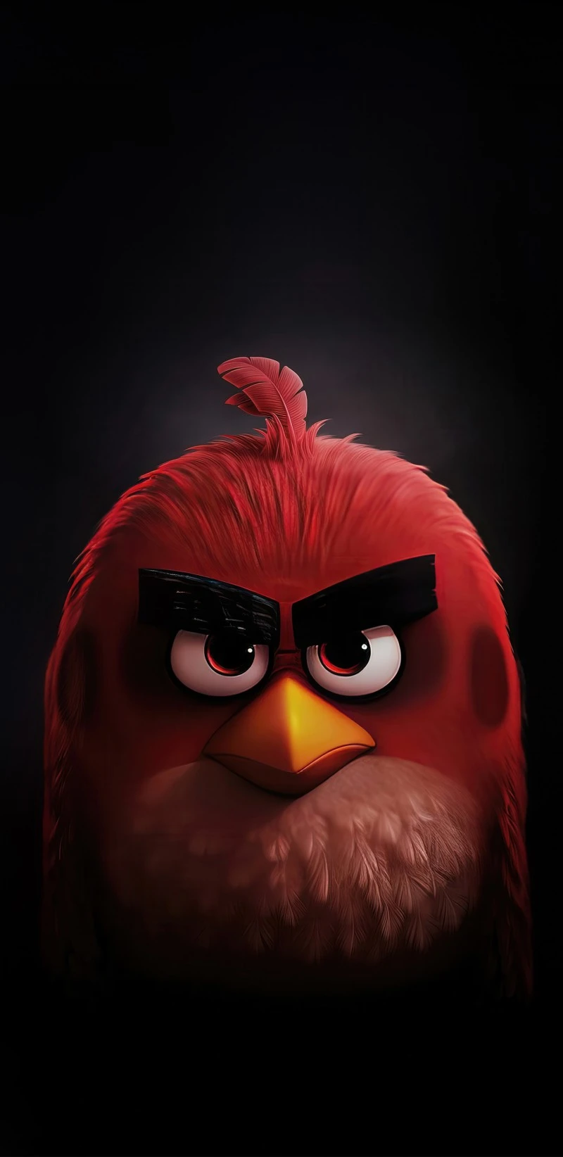Angry Birds Red - Dark Background 4K Mobile Wallpaper