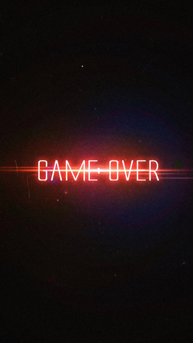 Neon Game Over 4K Mobile Wallpaper