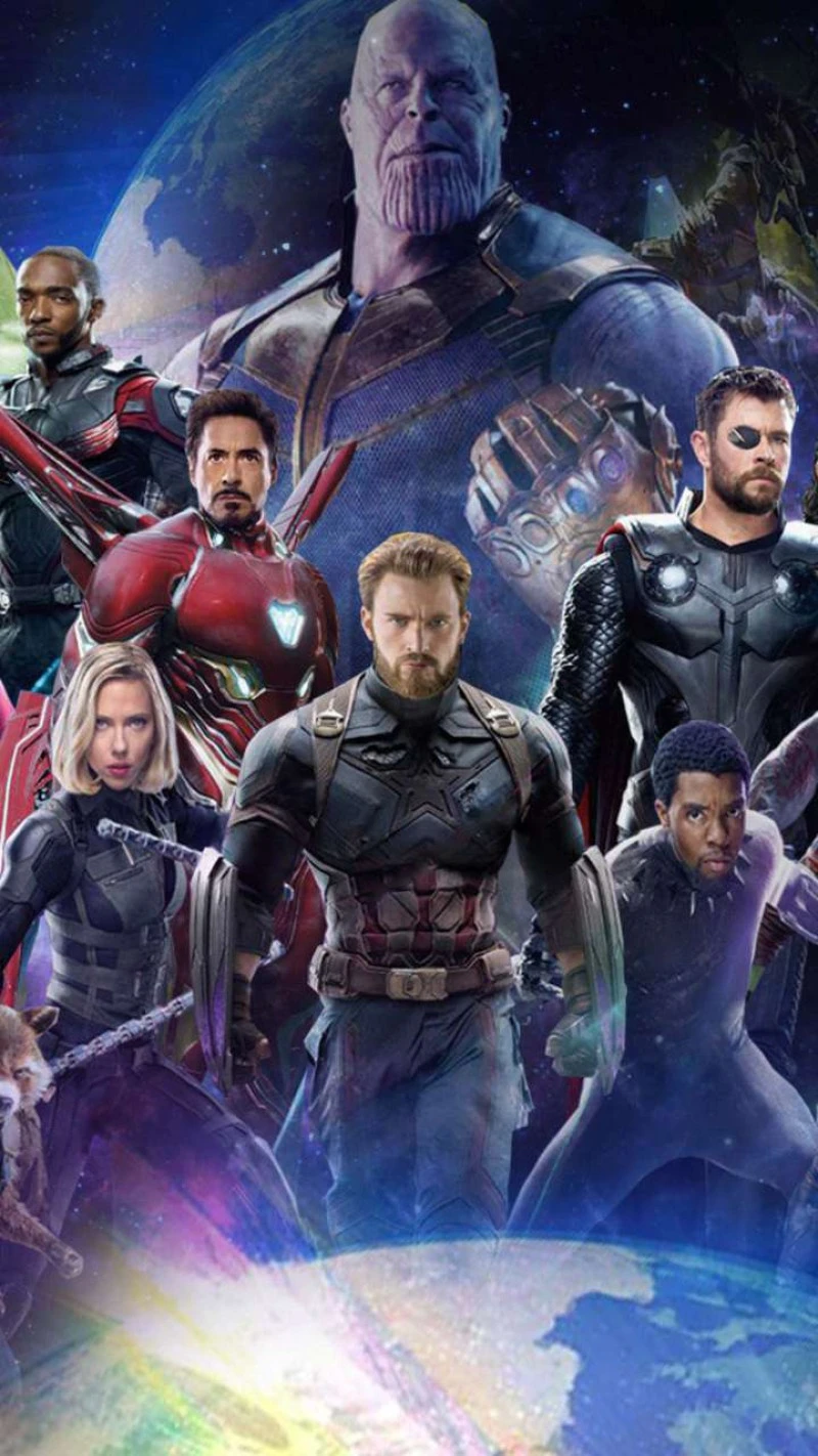 Avengers: Infinity War Epic Showdown Poster 4K Mobile Wallpaper