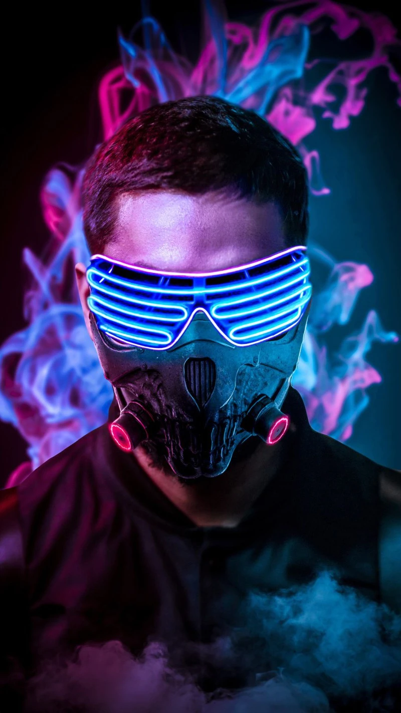 Cyberpunk Skull 4K Mobile Wallpaper