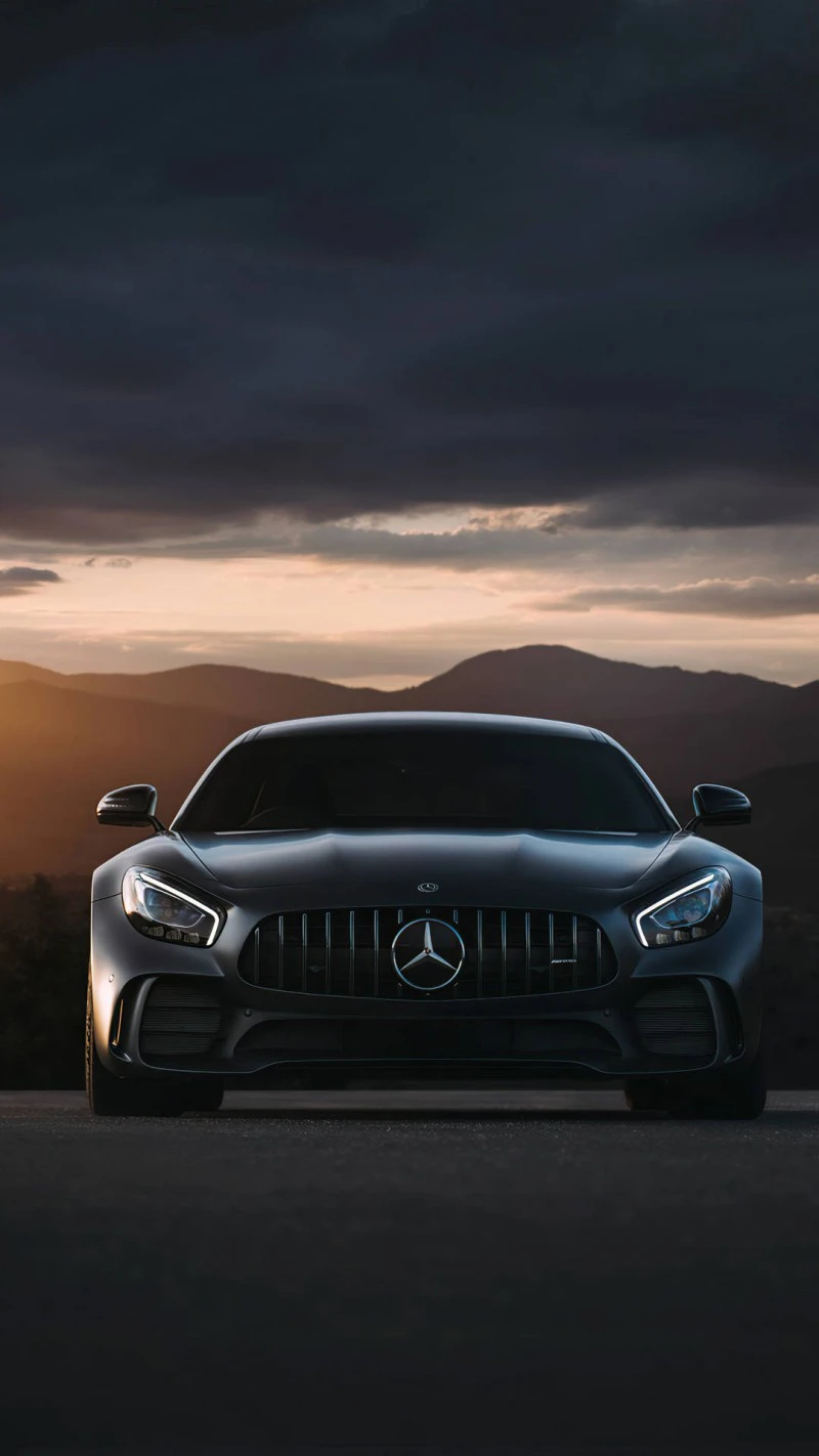 Mercedes-AMG GT at Sunset 4K Mobile Wallpaper