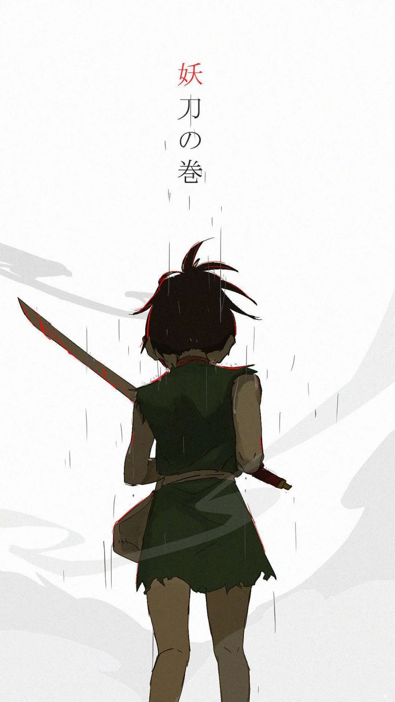 The Girl with the Katana 4K Mobile Wallpaper