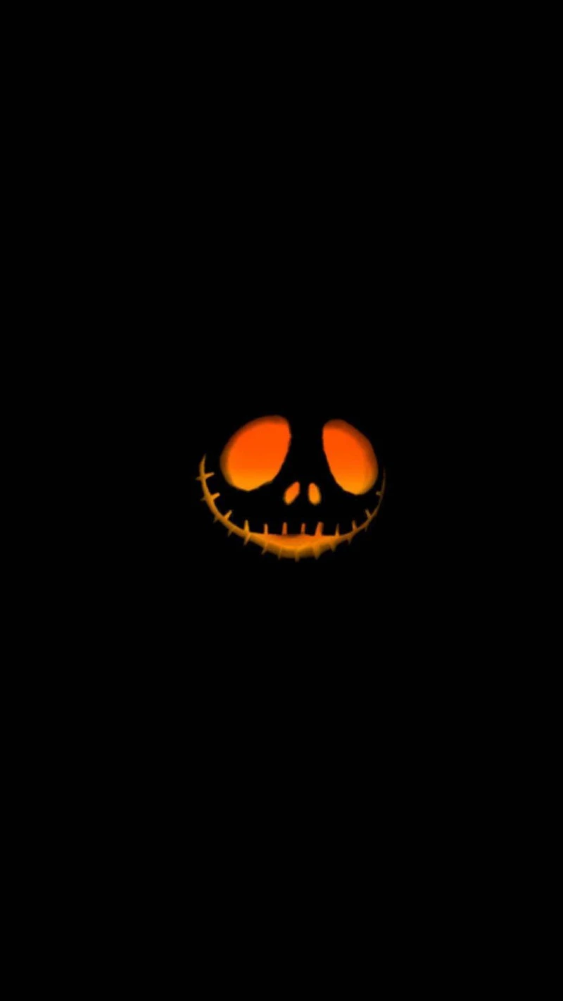 Jack-o'-Lantern in the Dark 4K Mobile Wallpaper
