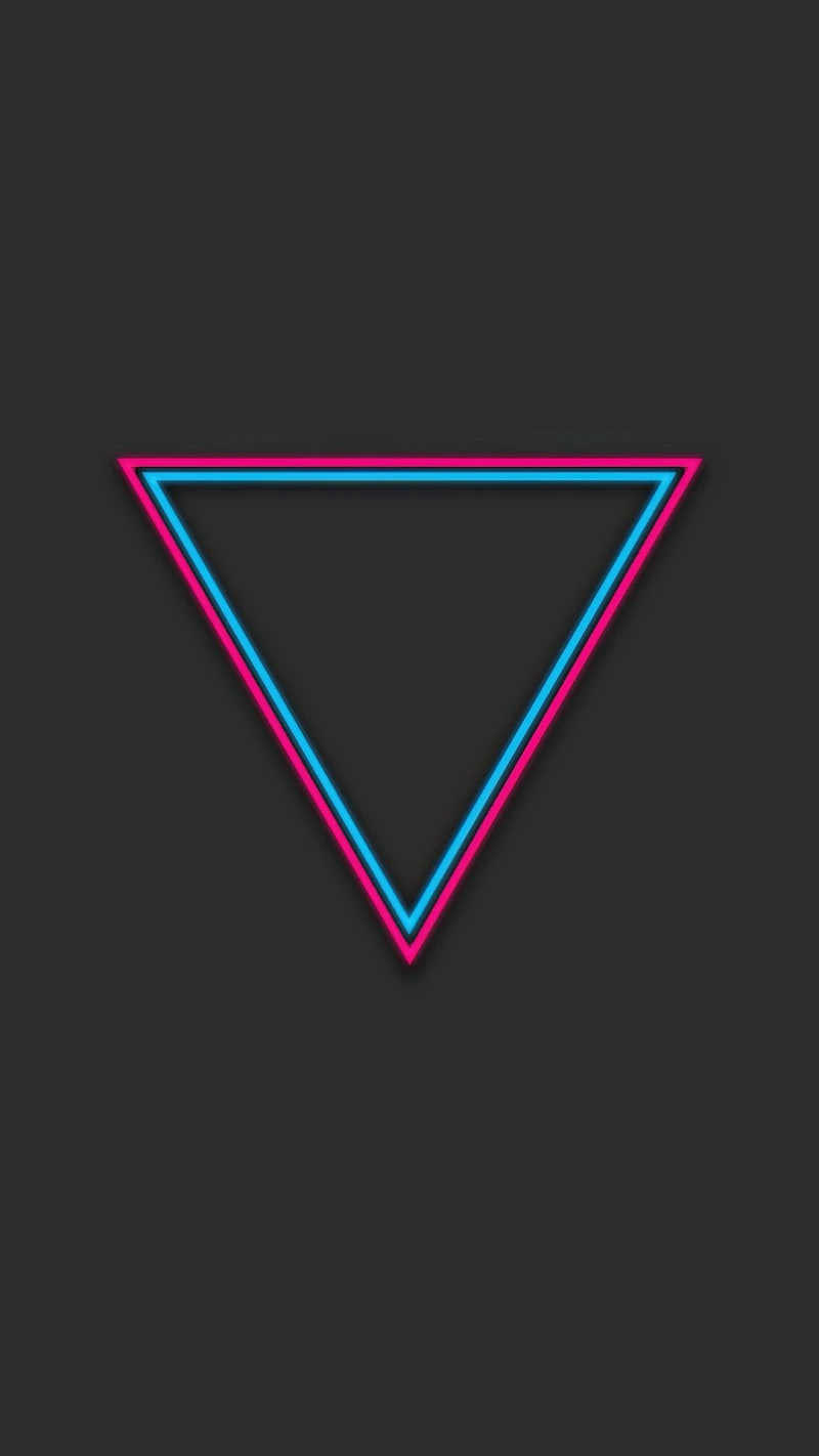 Neon Triangle 4K Mobile Wallpaper