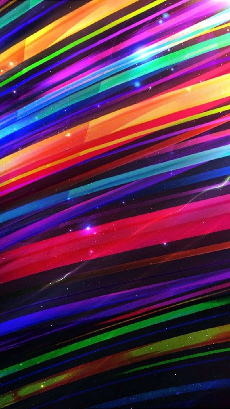 Rainbow Streaks 4K Mobile Wallpaper