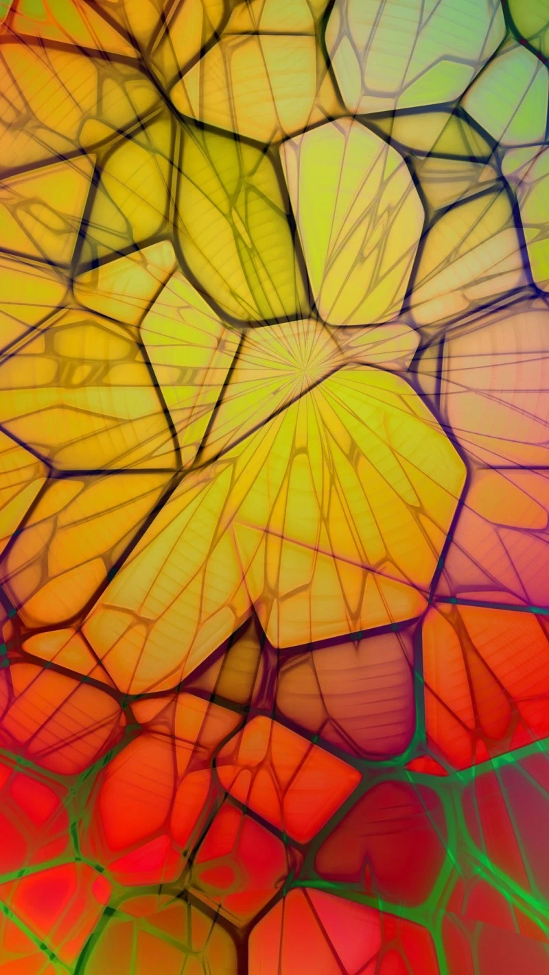Vibrant Fractured Pattern 4K Mobile Wallpaper