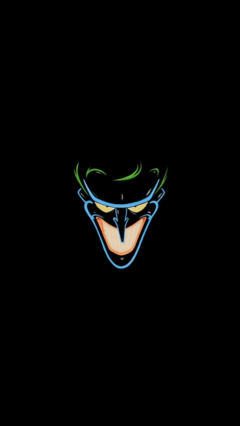 AI Joker Minimalist Portrait 4K Mobile Wallpaper