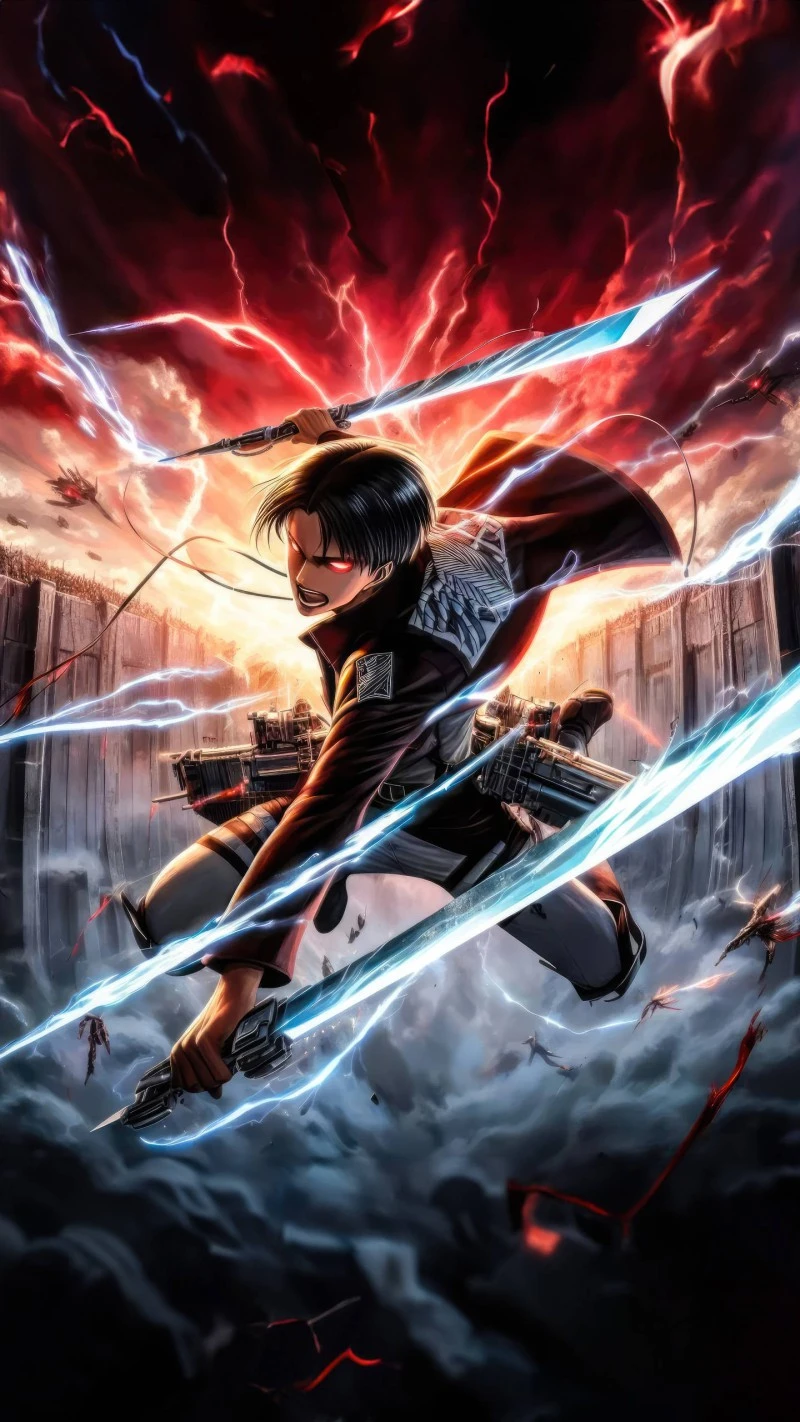 Levi Ackerman - Attack on Titan 4K Mobile Wallpaper