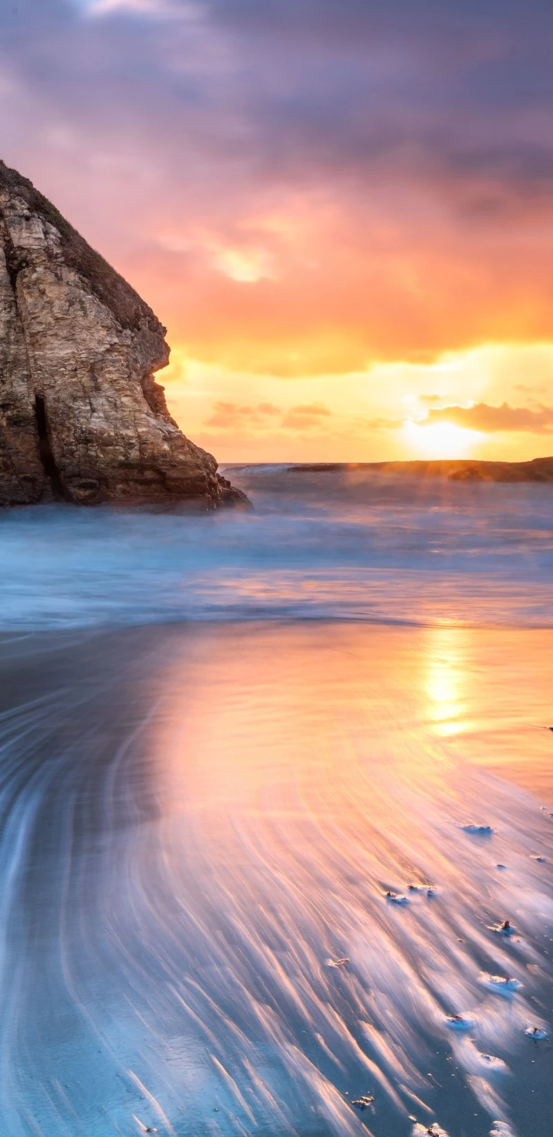 Sunset on the Coast 4K Mobile Wallpaper