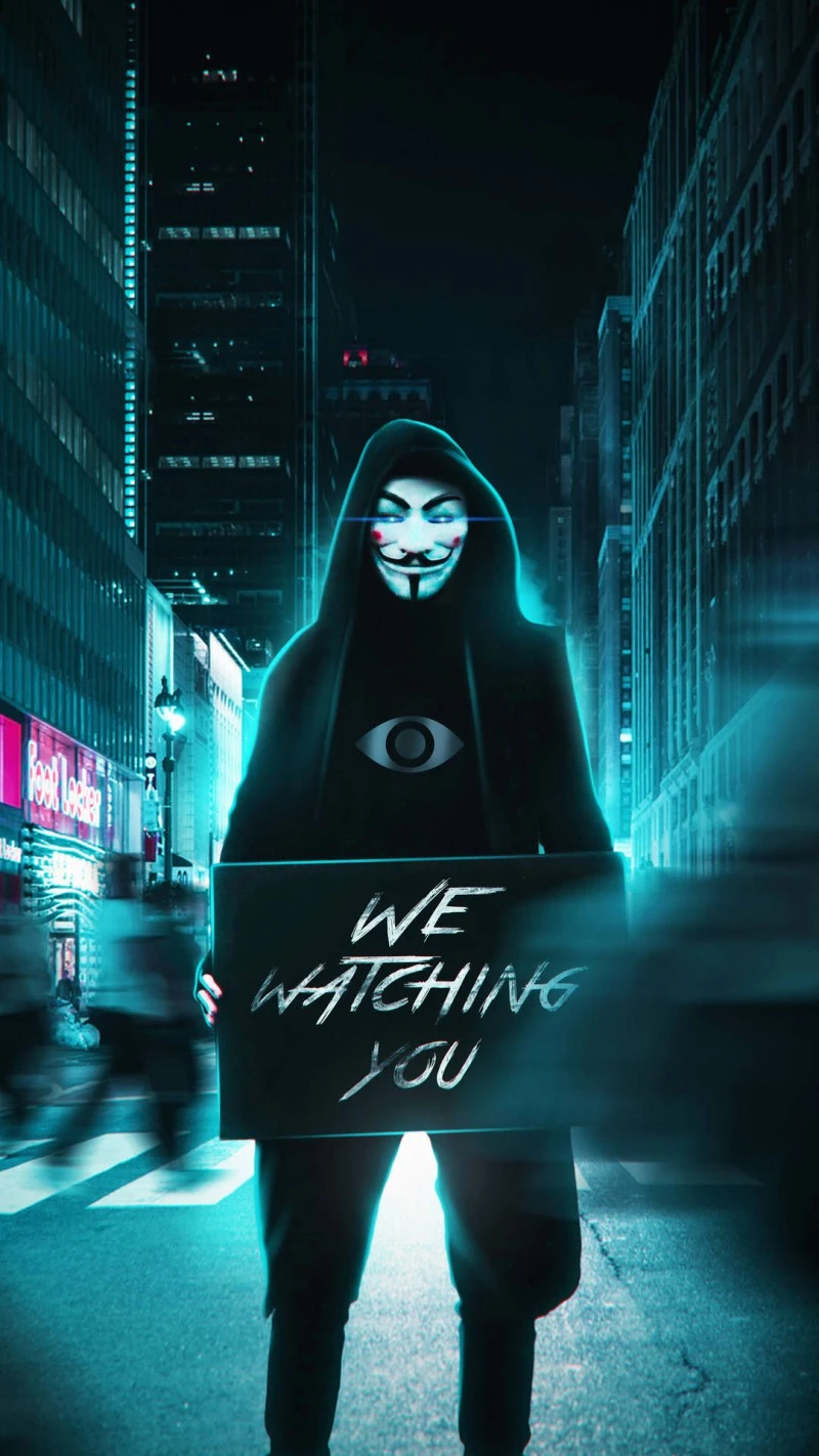 Anonymous in the City 4K Mobile Wallpaper