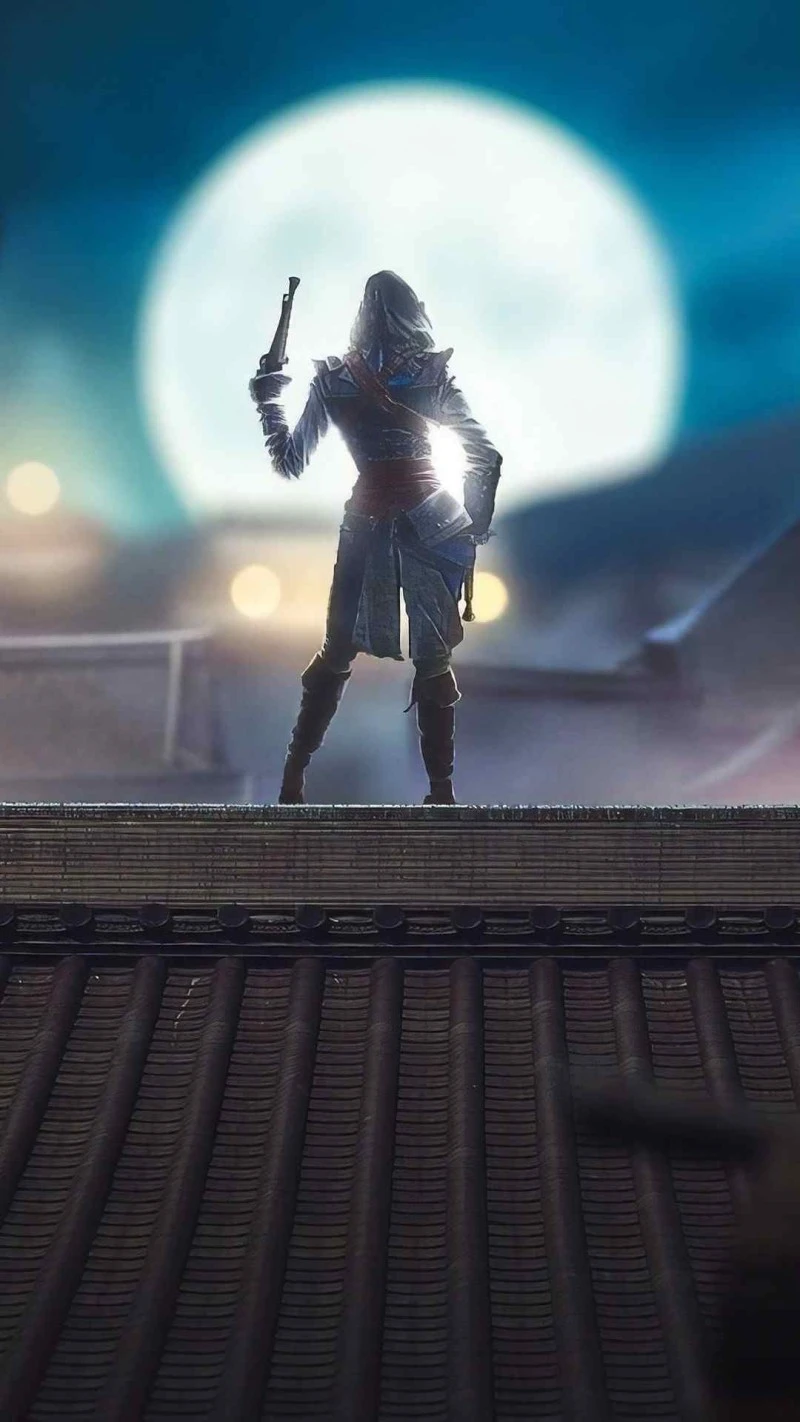 Assassin's Creed: Rooftop Ambush 4K Mobile Wallpaper