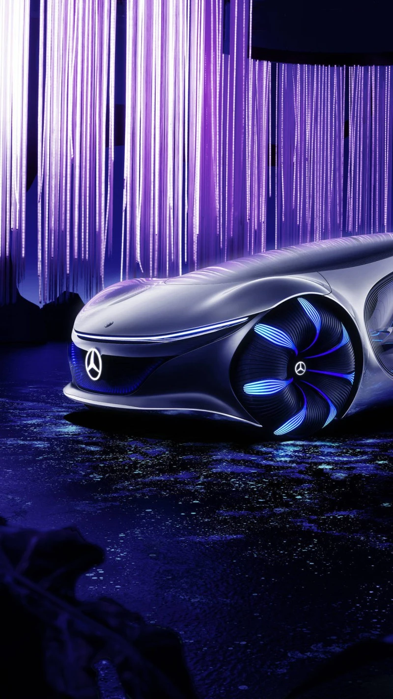 Mercedes-Benz VISION AVTR: Futuristic Electric Concept Car 4K Mobile Wallpaper